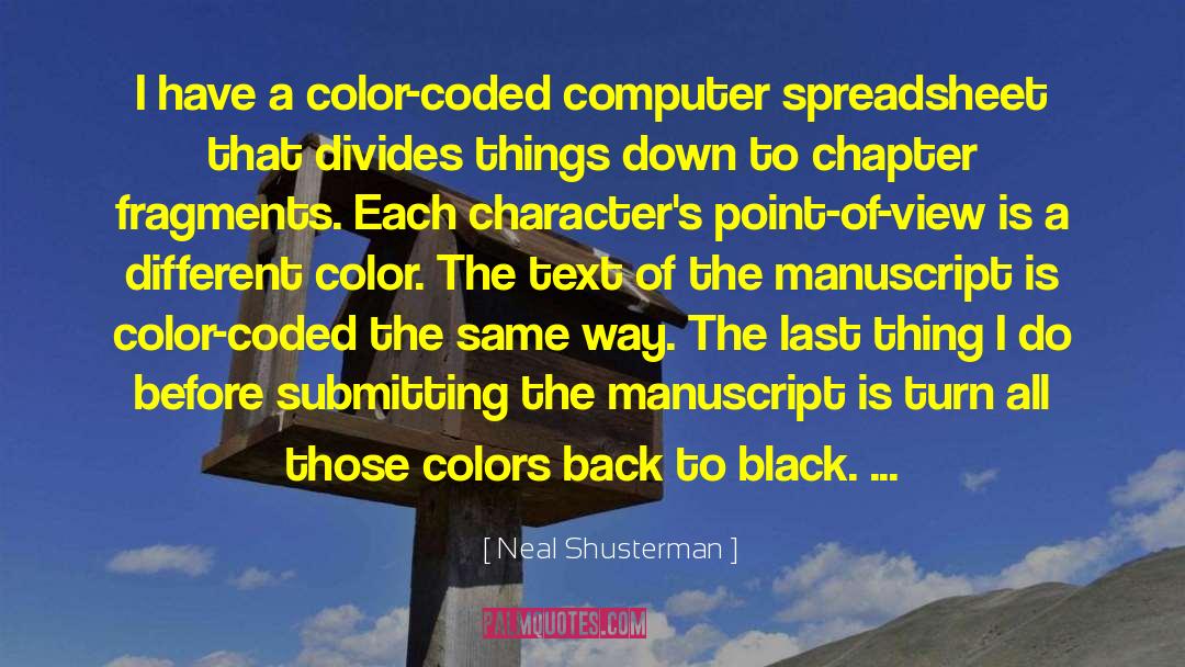 Color Photography quotes by Neal Shusterman