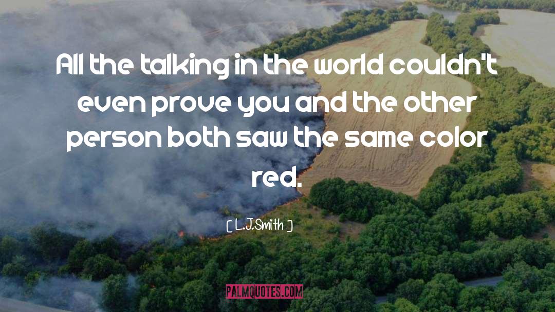 Color Red quotes by L.J.Smith