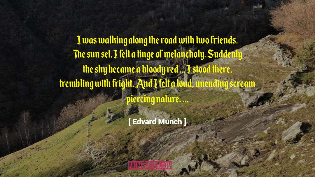 Color Red quotes by Edvard Munch