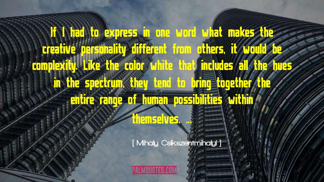 Color White quotes by Mihaly Csikszentmihalyi