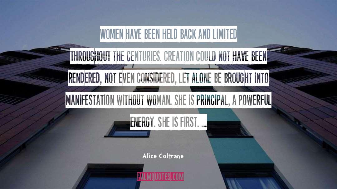Coltrane quotes by Alice Coltrane
