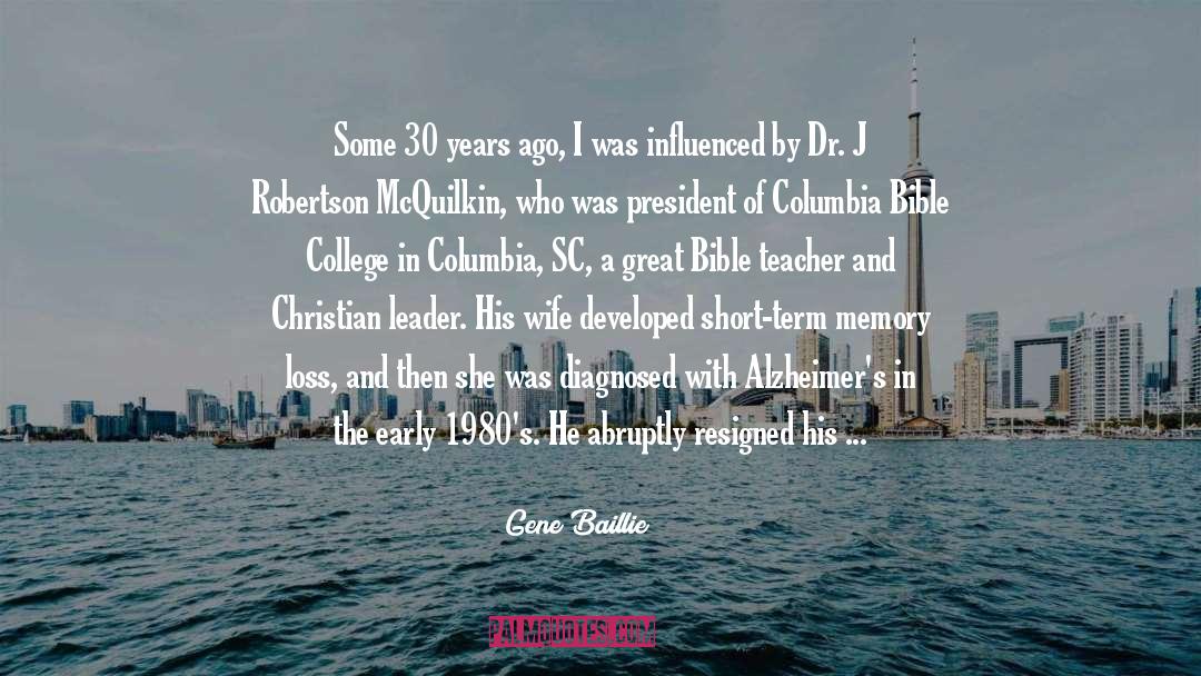 Columbia quotes by Gene Baillie