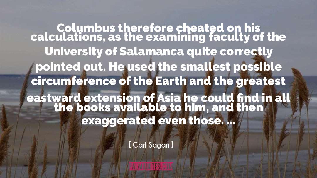 Columbus quotes by Carl Sagan