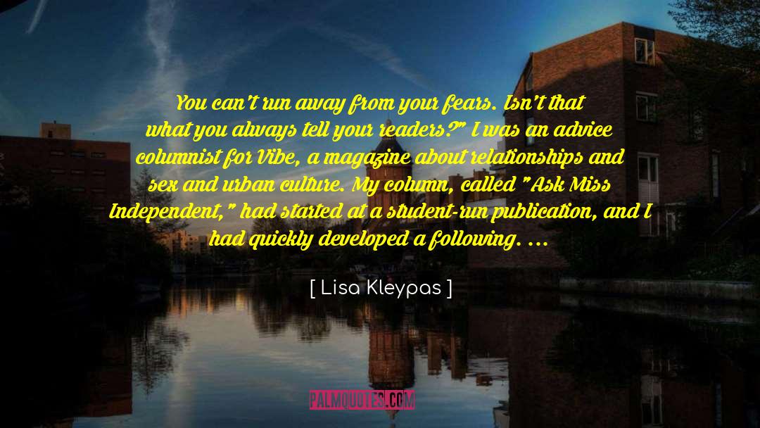 Column quotes by Lisa Kleypas