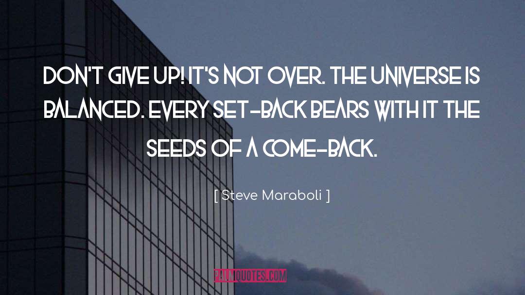 Come Back quotes by Steve Maraboli