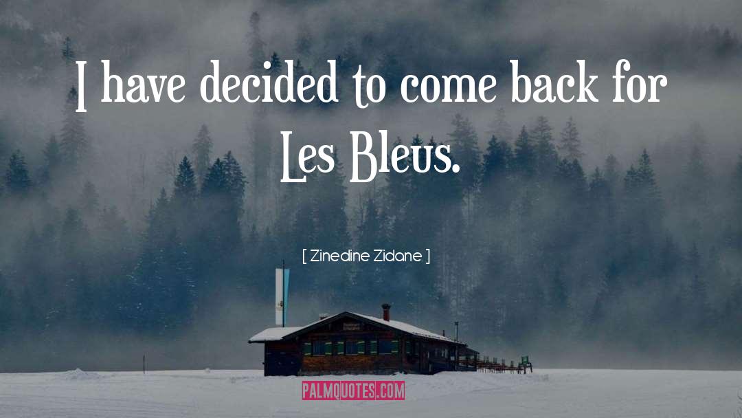 Come Back quotes by Zinedine Zidane