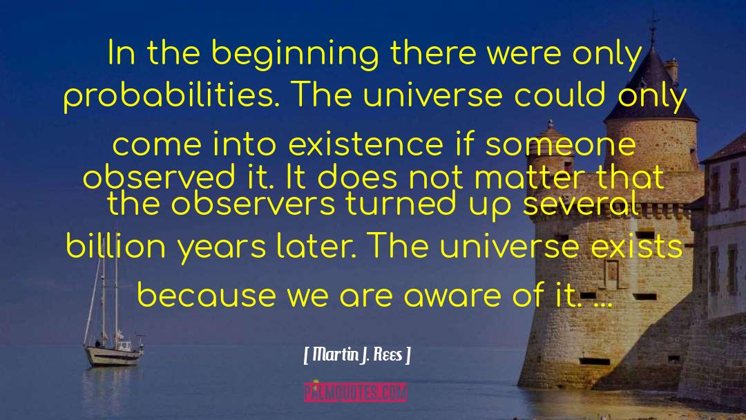 Come Into Existence quotes by Martin J. Rees