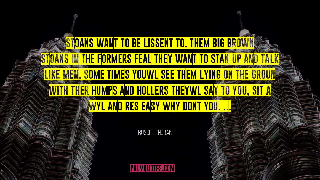 Come Too Far quotes by Russell Hoban