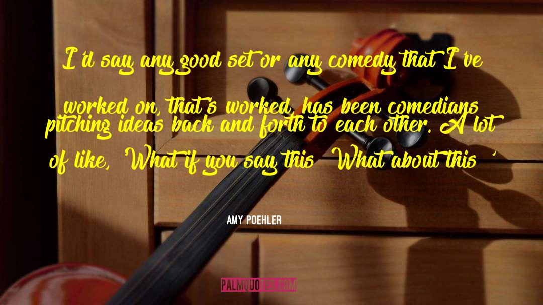 Comedy Vehicle quotes by Amy Poehler