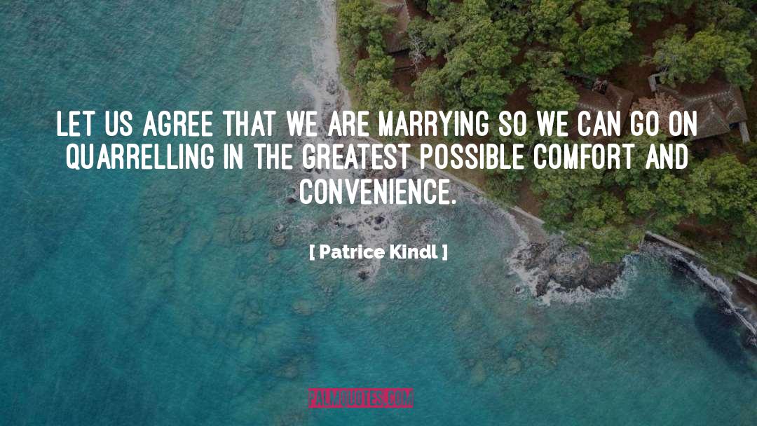 Comfort And Convenience quotes by Patrice Kindl