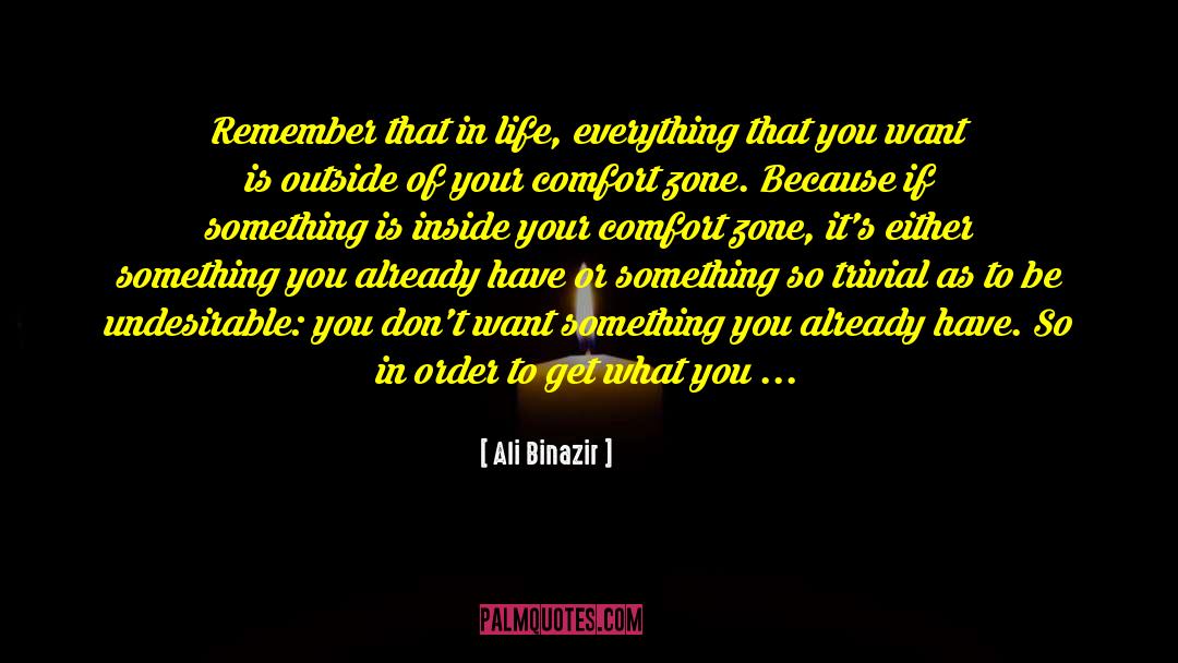 Comfort Zone quotes by Ali Binazir