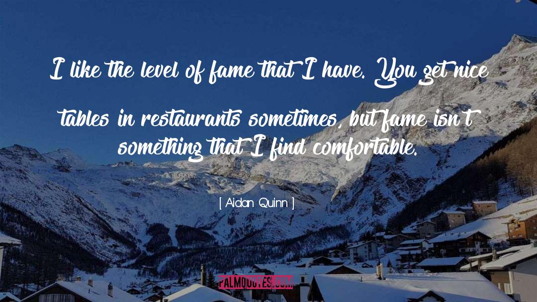 Comfortable quotes by Aidan Quinn