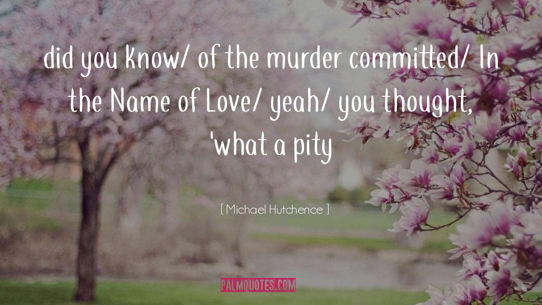 Comforting Thought quotes by Michael Hutchence