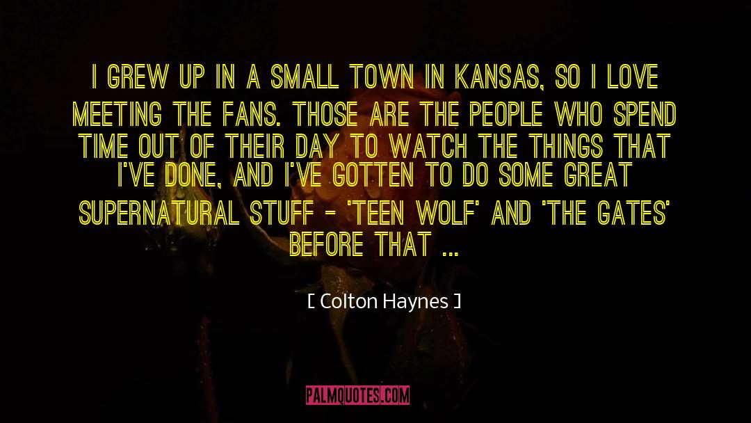 Comic Con quotes by Colton Haynes
