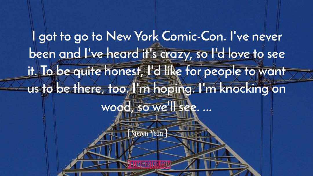 Comic Con quotes by Steven Yeun