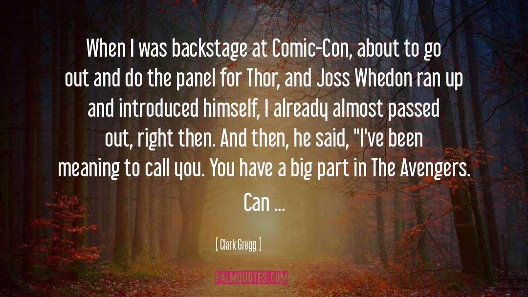 Comic Con quotes by Clark Gregg