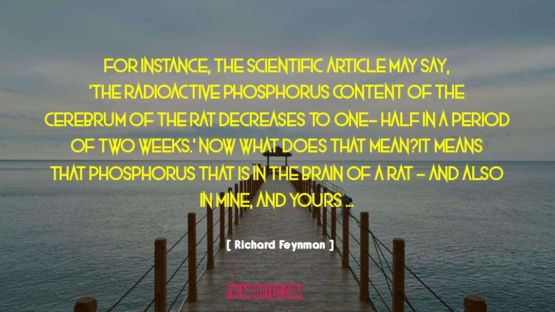 Comma Or Period Before quotes by Richard Feynman