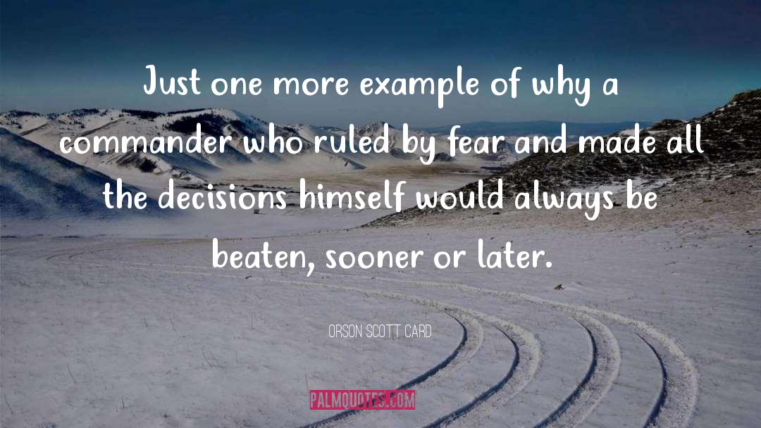Commander Bumi quotes by Orson Scott Card