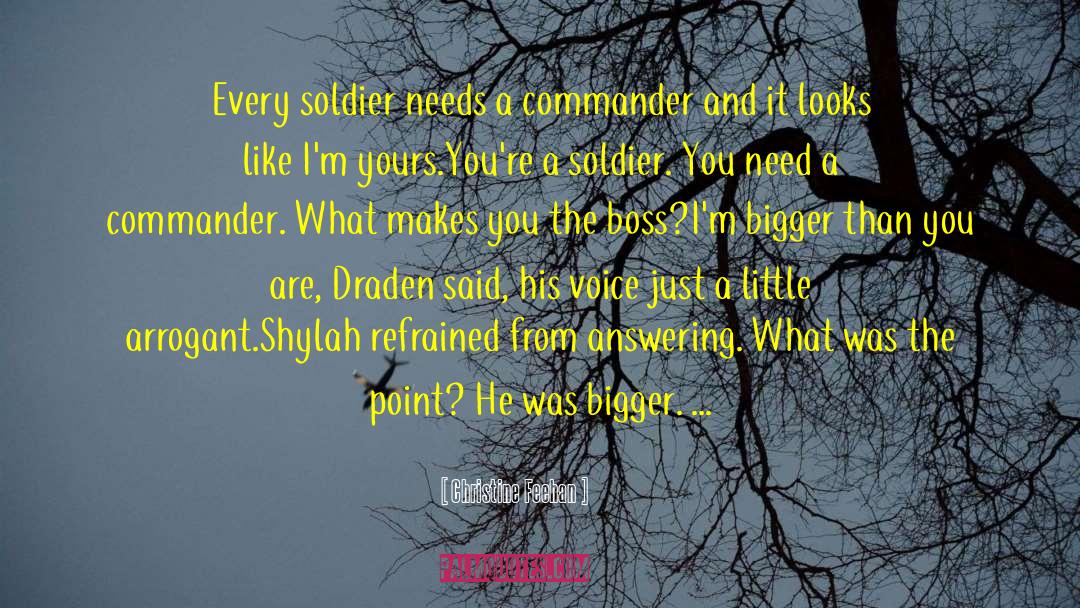 Commander quotes by Christine Feehan