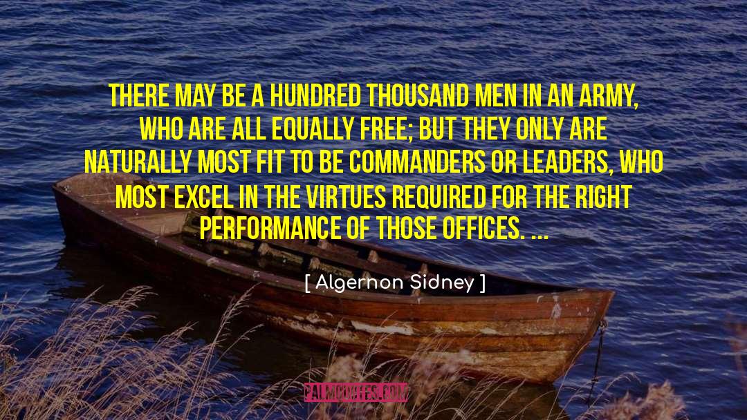 Commanders quotes by Algernon Sidney