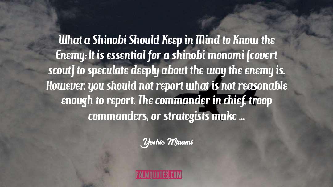 Commanders quotes by Yoshie Minami