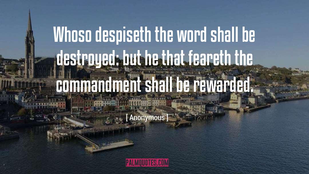 Commandment quotes by Anonymous