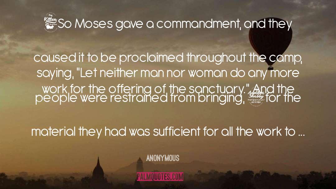 Commandment quotes by Anonymous