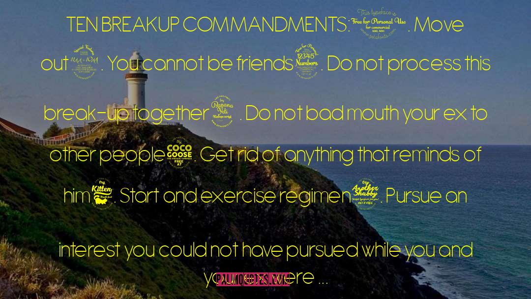 Commandments Break Up quotes by Melissa Kantor