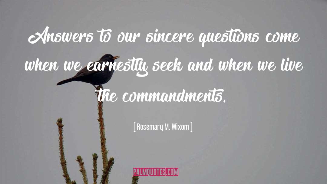 Commandments quotes by Rosemary M. Wixom