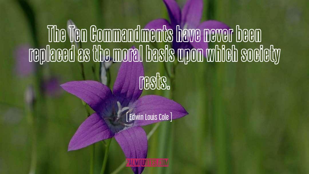 Commandments quotes by Edwin Louis Cole