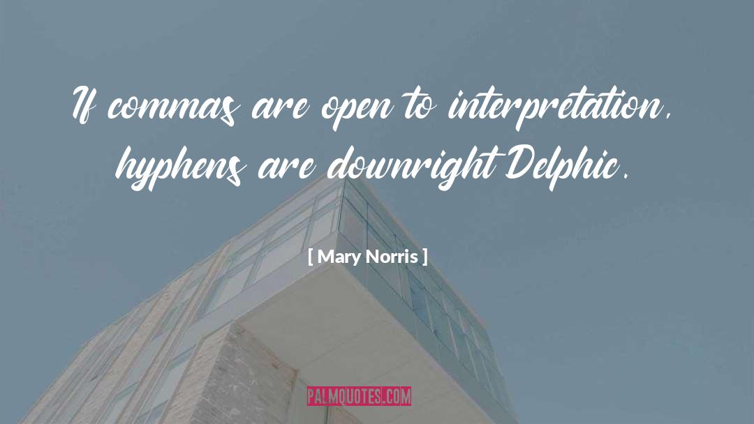 Commas quotes by Mary Norris