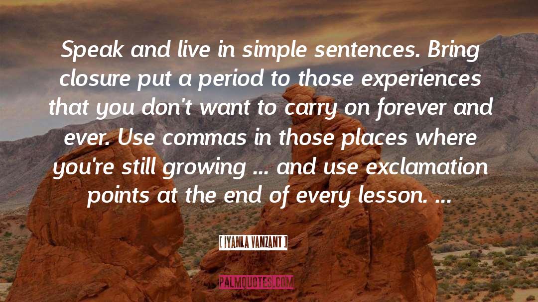 Commas quotes by Iyanla Vanzant
