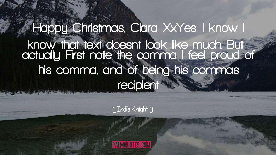 Commas quotes by India Knight