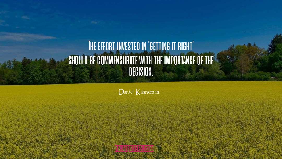 Commensurate quotes by Daniel Kahneman