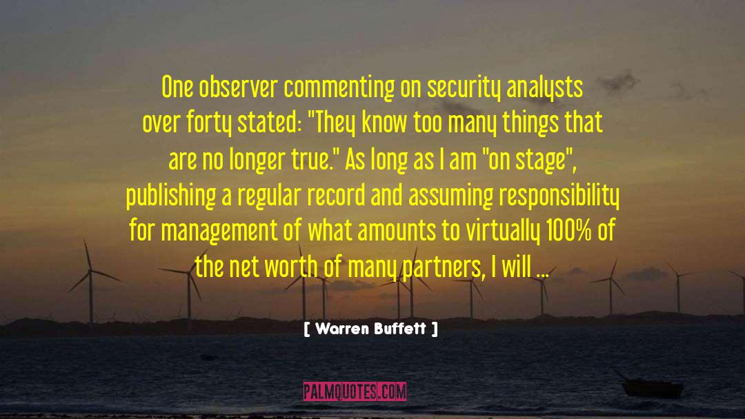 Commenting Others quotes by Warren Buffett