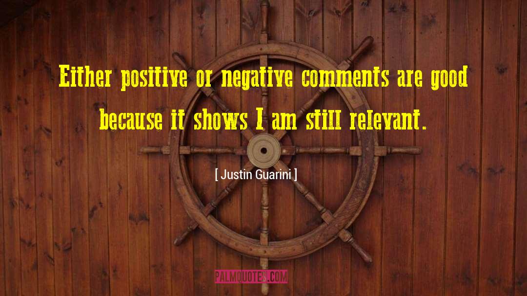 Comments quotes by Justin Guarini