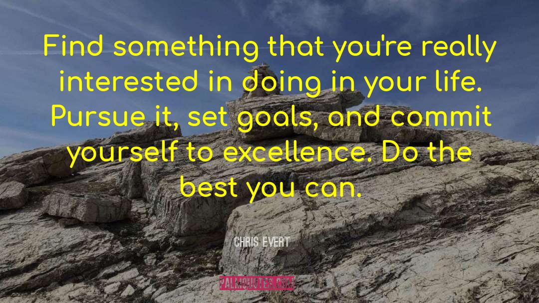 Commit Yourself To Excellence quotes by Chris Evert