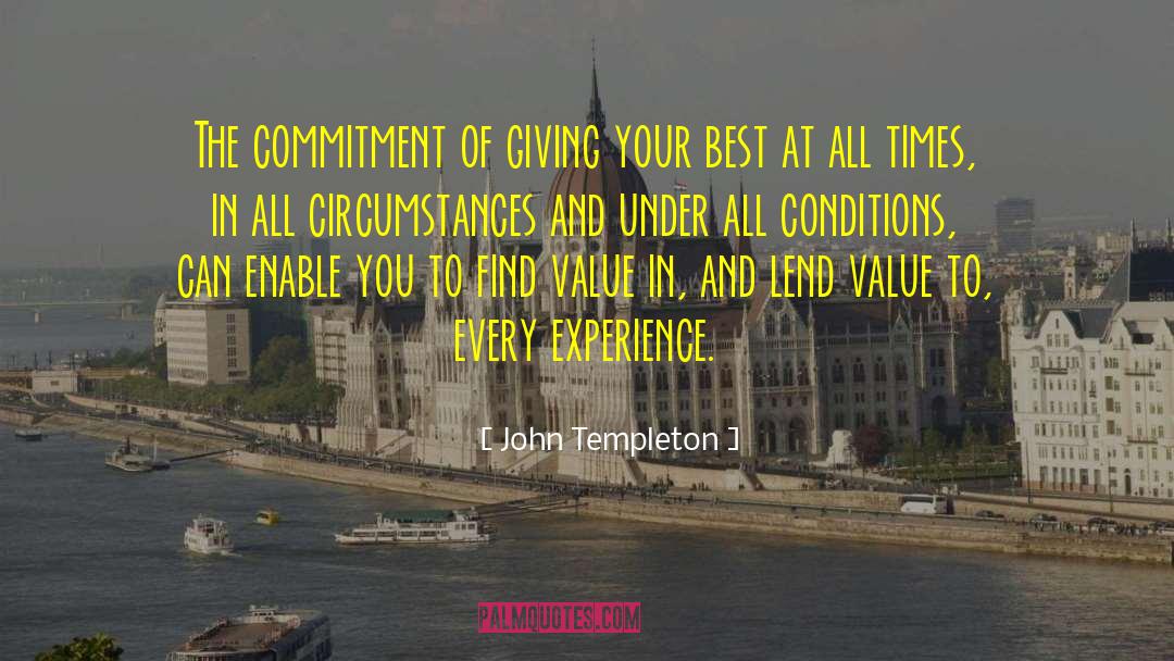 Commitment Issues quotes by John Templeton