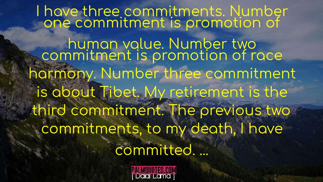 Commitments quotes by Dalai Lama
