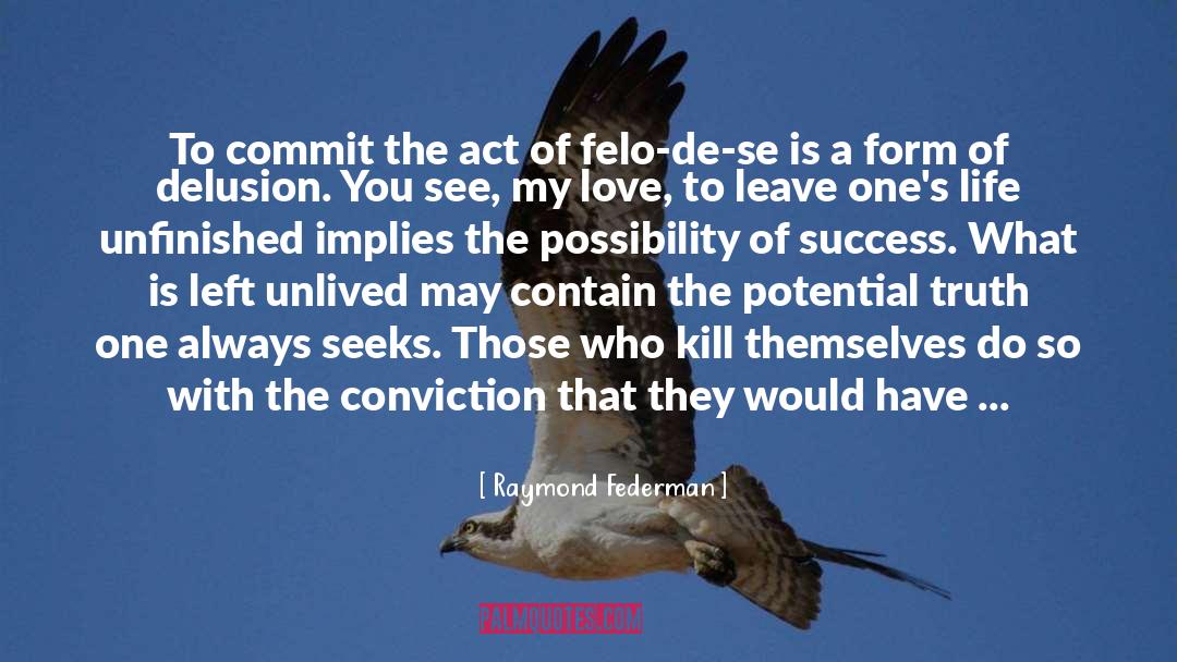 Committing Suicide quotes by Raymond Federman