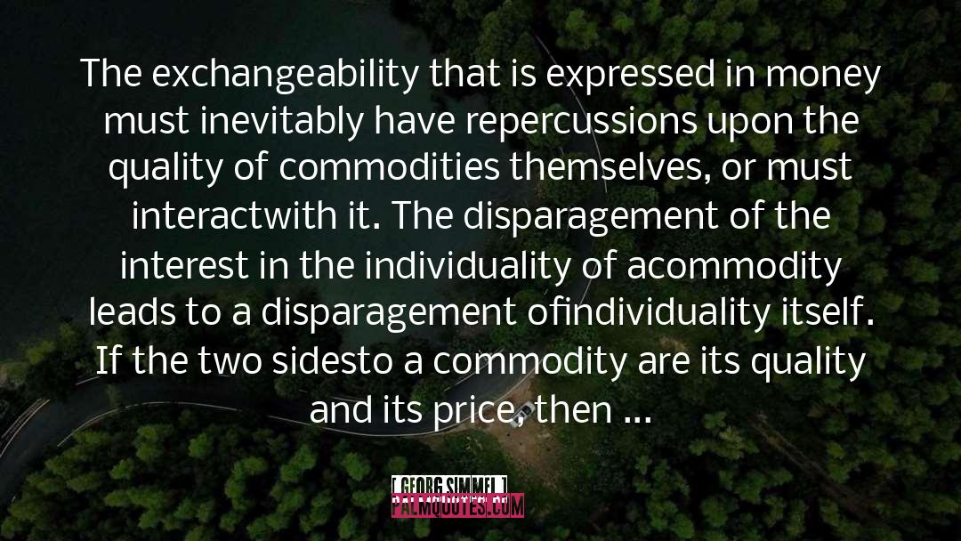 Commodities quotes by Georg Simmel