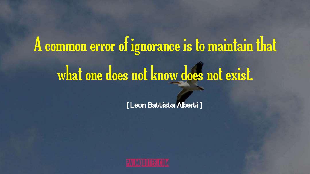 Common Error quotes by Leon Battista Alberti