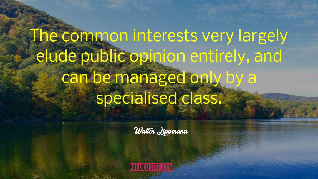 Common Interests quotes by Walter Lippmann
