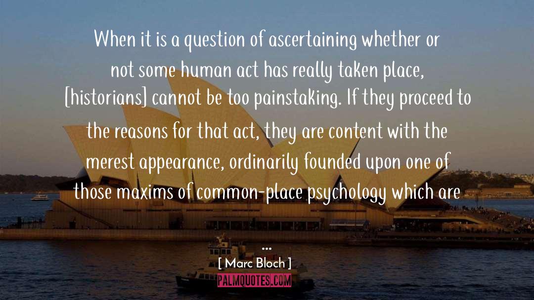 Common Place quotes by Marc Bloch