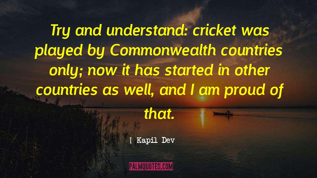 Commonwealth quotes by Kapil Dev