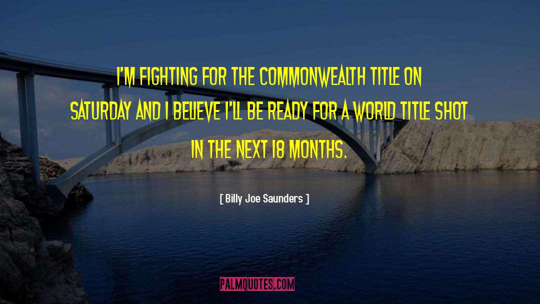 Commonwealth quotes by Billy Joe Saunders