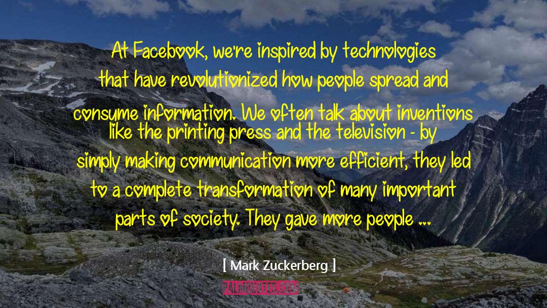 Communication Technology quotes by Mark Zuckerberg