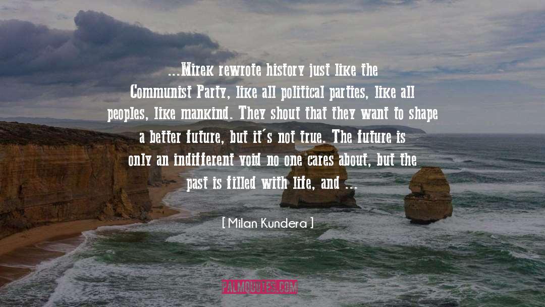 Communist Party quotes by Milan Kundera