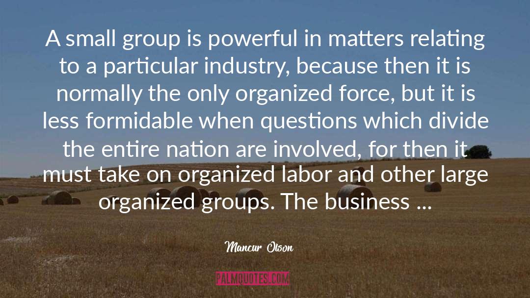 Community Building quotes by Mancur Olson