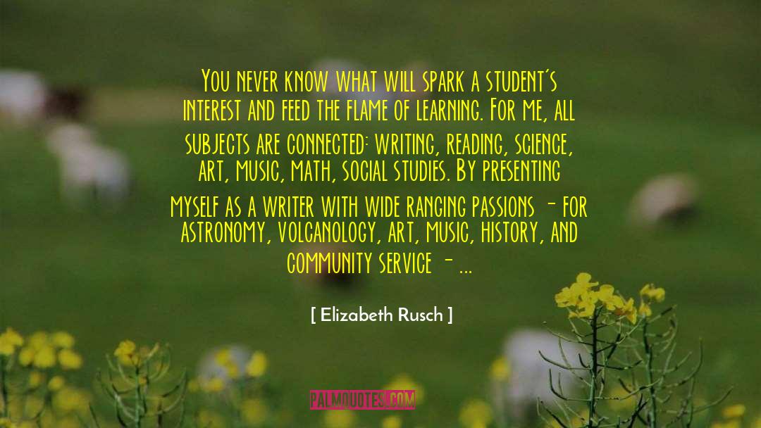 Community Service quotes by Elizabeth Rusch